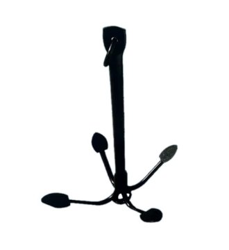 Four claw anchor black paint