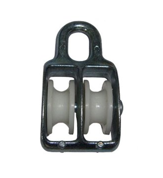 YJ211 Zinc block withdouble nylon pulley