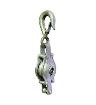 YJ010 Malleable iron shellblock for manila ropesingle with loose hook