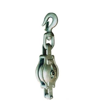 YJ016 Malleable iron shell blockfor manila rope single sheavewith swivel hook