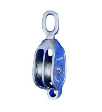 YJ020 Galvanised malleableiron(cast steel) blockdouble sheave with eye