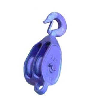 YJ022 Galvanised malleableiron(cast steel)blockdouble sheave with hook