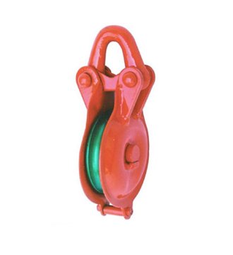 YJ033 Yarding block with shacklesingle sheave printed orangecolor