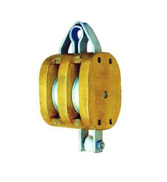 YJ043 Regular wood blockdouble sheave without shackle