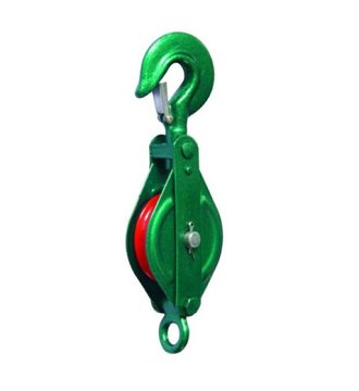 YJ083 7411 Closed type pulleyblock single sheave with hook
