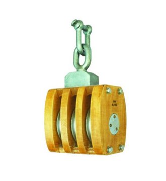 YJ142 JIS ship's wooden block triplewith shackle